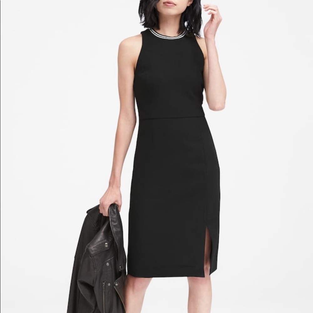 Racer Neck Sheath Dress